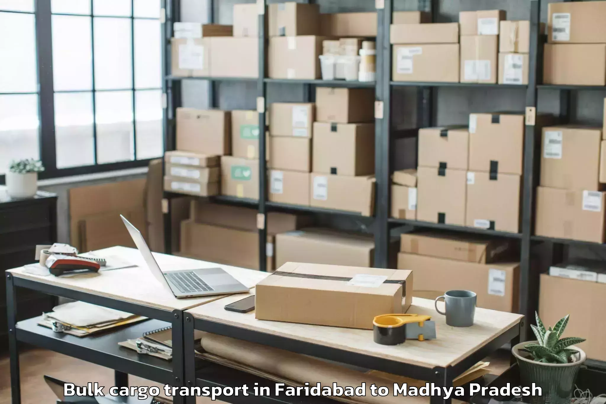 Reliable Faridabad to Gwalior Gird Bulk Cargo Transport